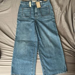 Madewell Wide-Leg Crop Jeans W 28 waist